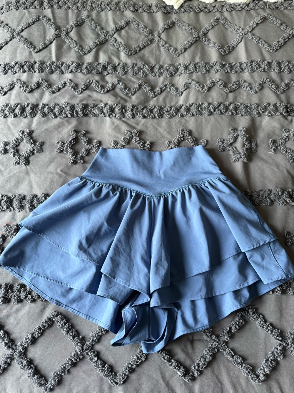 Offline Sky Blue Layered Ruffle Skort